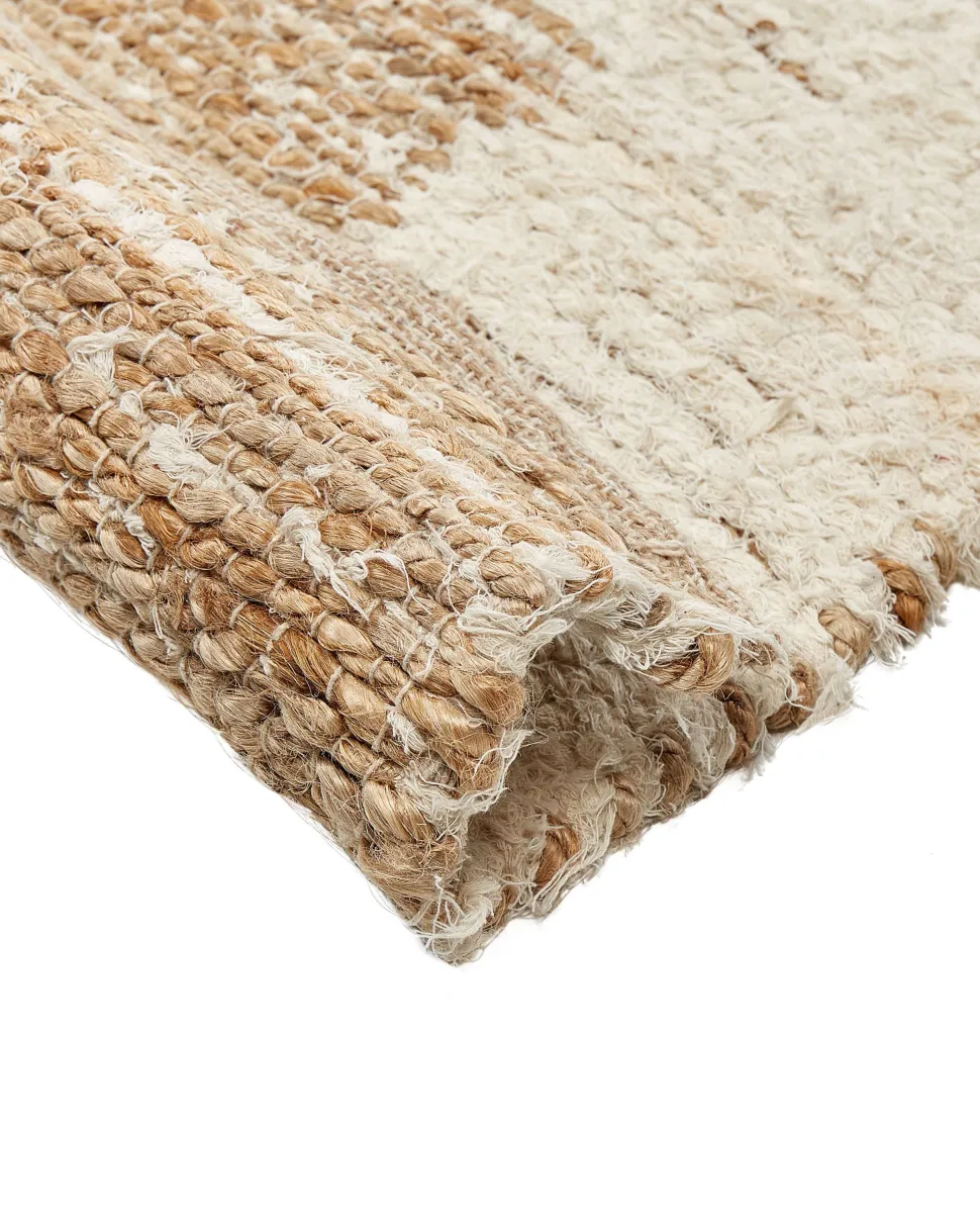Tapete Em Algodao E Juta Creme 200 X 300 Cm Ziarat