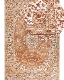 Tapete Em Algodao Laranja E Creme 160 X 230 Cm Hayat