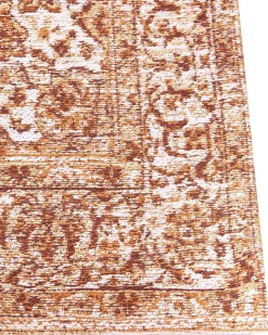 Tapete Em Algodao Laranja E Creme 160 X 230 Cm Hayat