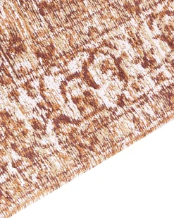 Tapete Em Algodao Laranja E Creme 160 X 230 Cm Hayat