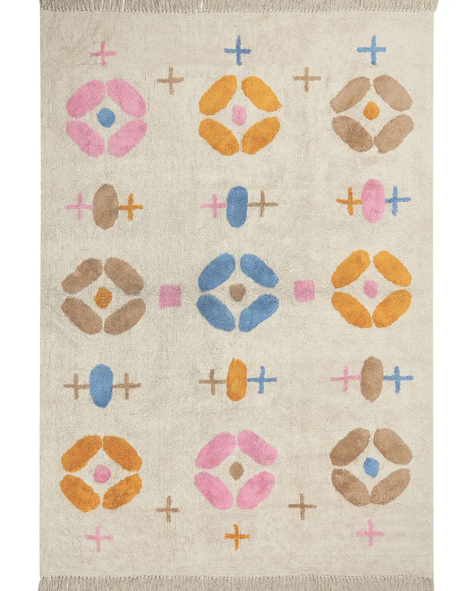 Tapete Em Algodao Multicolor 160 X 230 Cm Daran