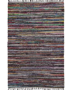 Tapete Em Algodao Multicolor Escuro 160 X 230 Cm Danca