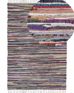 Tapete Em Algodao Multicolor Claro 160 X 230 Cm Danca