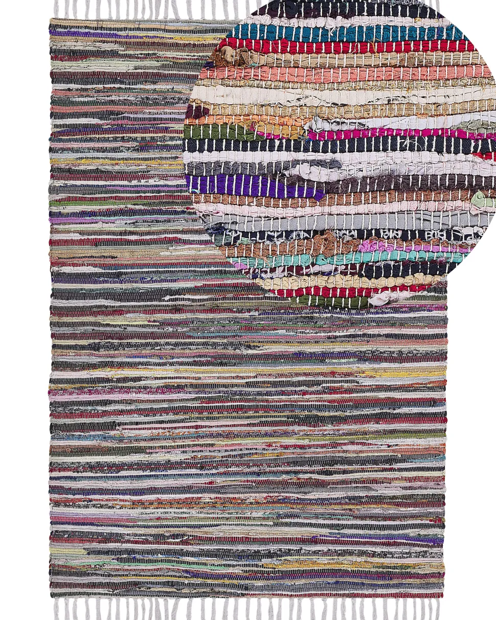 Tapete Em Algodao Multicolor Claro 160 X 230 Cm Danca