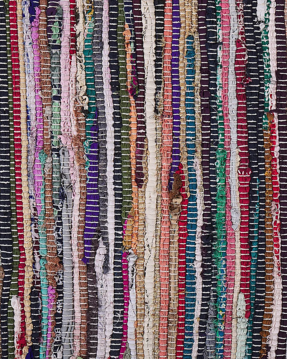 Tapete Em Algodao Multicolor Claro 160 X 230 Cm Danca