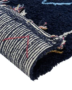 Tapete Em Algodao Preto 160 X 230 Cm Corum