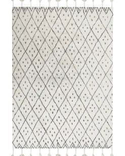 Tapete Em Algodao Preto E Branco 160 X 230 Cm Agadir