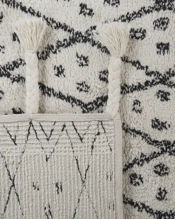 Tapete Em Algodao Preto E Branco 160 X 230 Cm Agadir