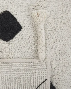 Tapete Em Algodao Preto E Branco 160 X 230 Cm Khemisset