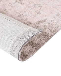 Tapete Em Algodao Rosa E Creme 160 X 230 Cm Matarim