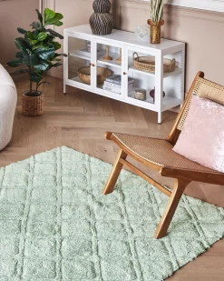 Tapete Em Algodao Verde 160 X 230 Cm Hatay