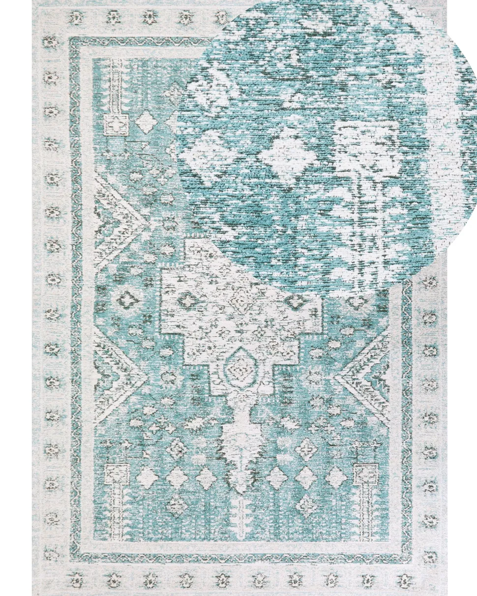 Tapete Em Algodao Verde Menta 160 X 230 Cm Fulla