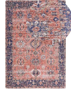 Tapete Em Algodao Vermelho E Azul 140 X 200 Cm Kurin