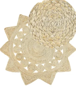 Tapete Em Forma De Estrela De Juta Creme 120 Cm Araban