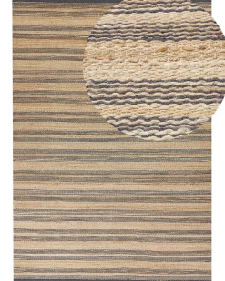 Tapete Em Juta Castanho E Cinzento 160 X 230 Cm Budho