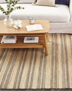 Tapete Em Juta Castanho E Cinzento 160 X 230 Cm Budho