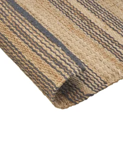 Tapete Em Juta Castanho E Cinzento 160 X 230 Cm Budho