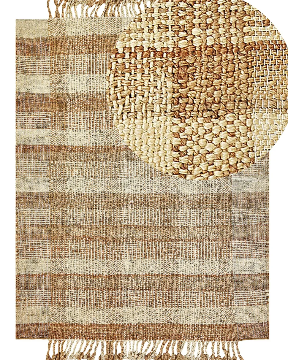 Tapete Em Juta Creme 160 X 230 Cm Berissa