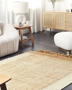 Tapete Em Juta Creme 160 X 230 Cm Dedemli