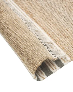 Tapete Em Juta Creme E Cinzenta 160 X 230 Cm Mirza