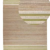 Tapete Em Juta Creme E Verde 160 X 230 Cm Mirza