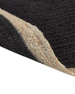 Tapete Em Juta Preta 120 Cm Menemen