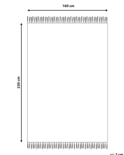 Tapete Em La Cinzento E Branco Creme 160 X 230 Cm Toprakkale