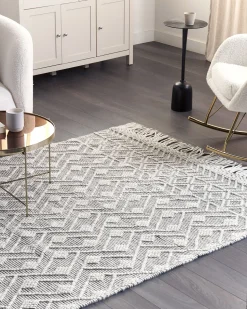 Tapete Em La Preta E Branca 160 X 230 Cm Kavak