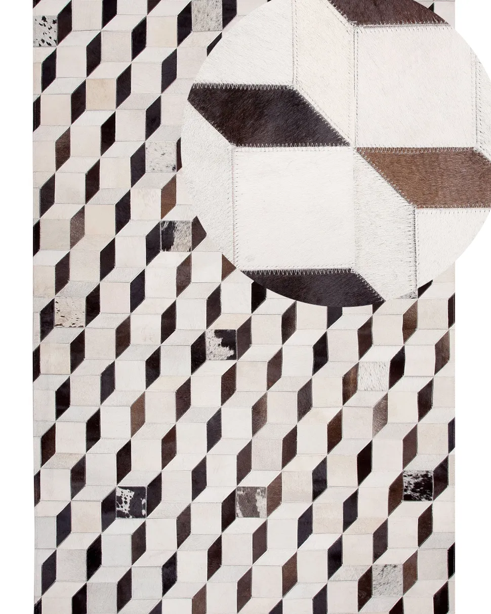 Tapete Em Pele Genuina Branca 160 X 230 Cm Alpkoy