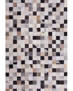 Tapete Em Pele Genuina Castanha 160 X 230 Cm Rize