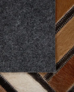 Tapete Em Pele Genuina Castanha 160 X 230 Cm Tekir