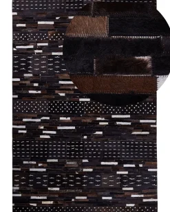 Tapete Em Pele Genuina Castanha 160 X 230 Cm Akseki