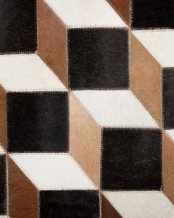 Tapete Em Pele Genuina Castanha 140 X 200 Cm Alpkoy