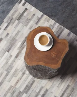 Tapete Em Pele Genuina Cinzenta 160 X 230 Cm Ahilli