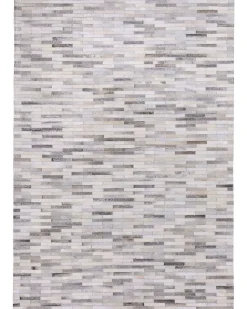 Tapete Em Pele Genuina Cinzenta 160 X 230 Cm Ahilli