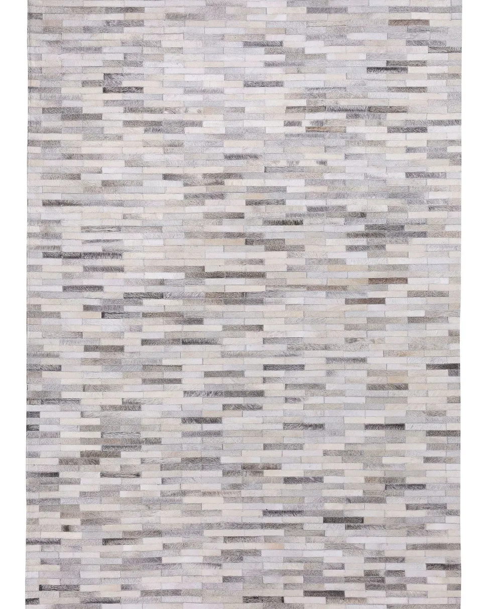 Tapete Em Pele Genuina Cinzenta 160 X 230 Cm Ahilli