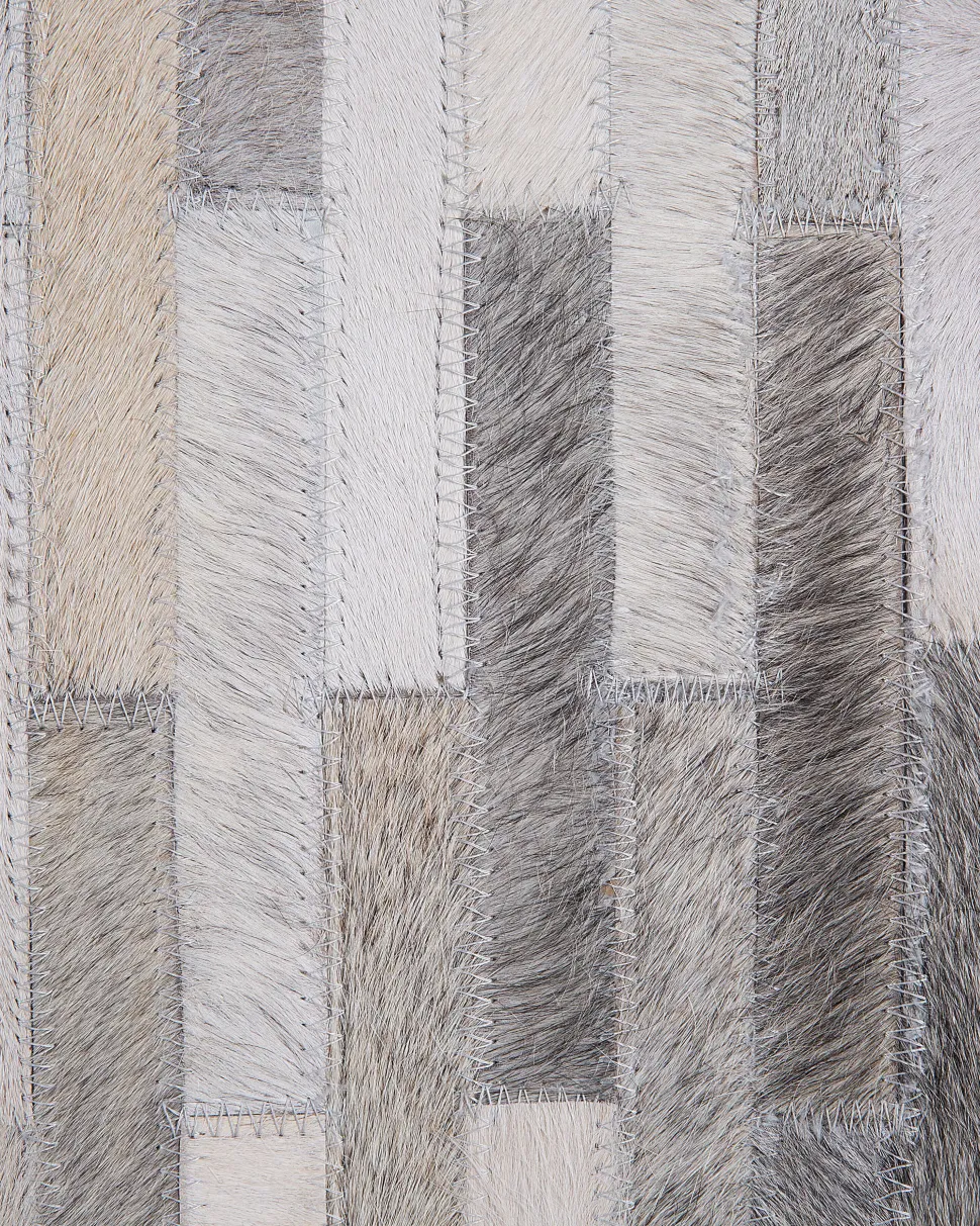 Tapete Em Pele Genuina Cinzenta 160 X 230 Cm Ahilli