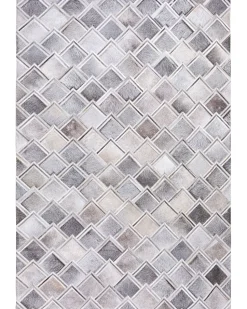 Tapete Em Pele Genuina Cinzenta 160 X 230 Cm Agacli