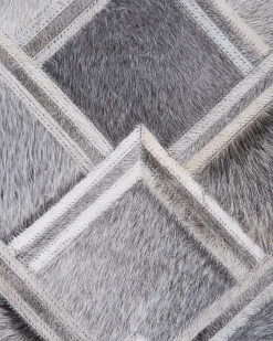 Tapete Em Pele Genuina Cinzenta 160 X 230 Cm Agacli