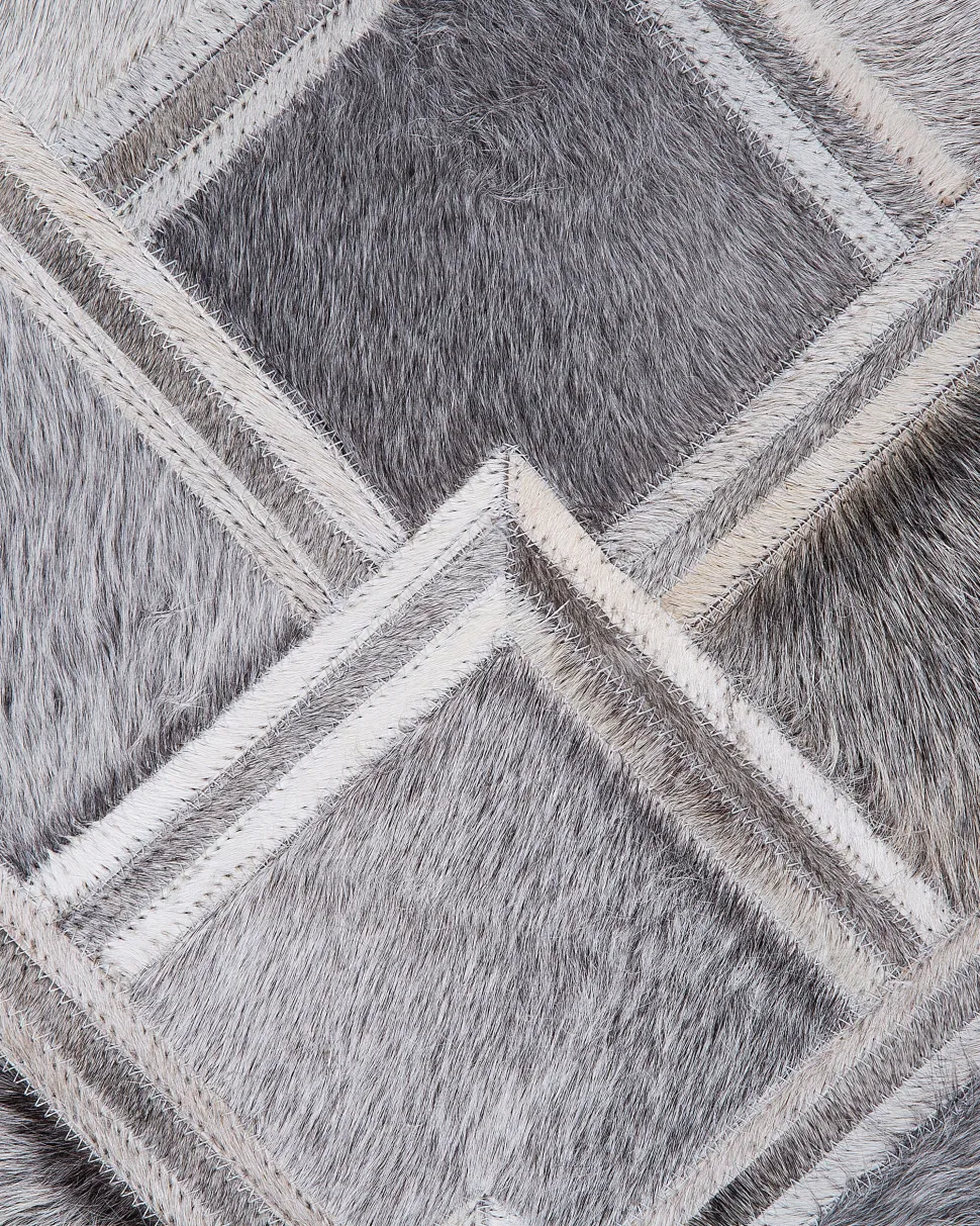 Tapete Em Pele Genuina Cinzenta 160 X 230 Cm Agacli