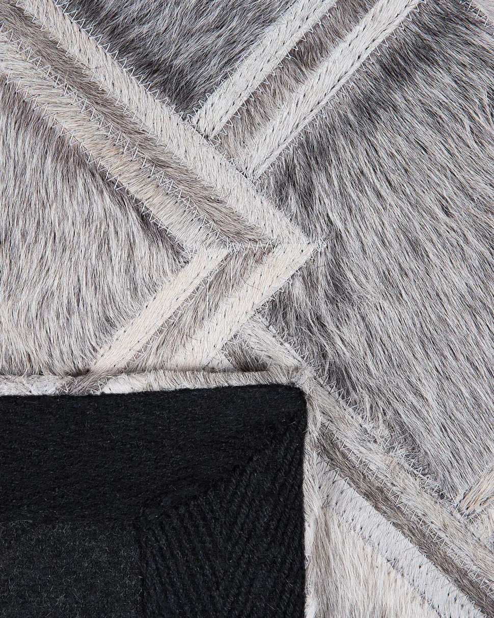 Tapete Em Pele Genuina Cinzenta 160 X 230 Cm Agacli