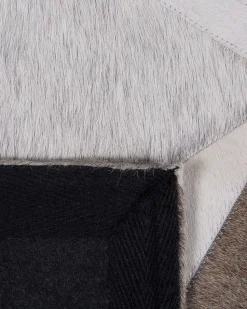 Tapete Em Pele Genuina Cinzenta 160 X 230 Cm Alaka