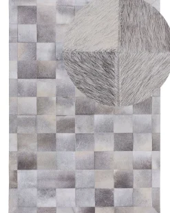 Tapete Em Pele Genuina Cinzenta 160 X 230 Cm Alacam