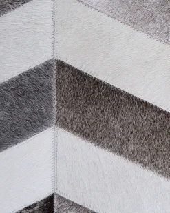 Tapete Em Pele Genuina Cinzenta 140 X 200 Cm Aksaz