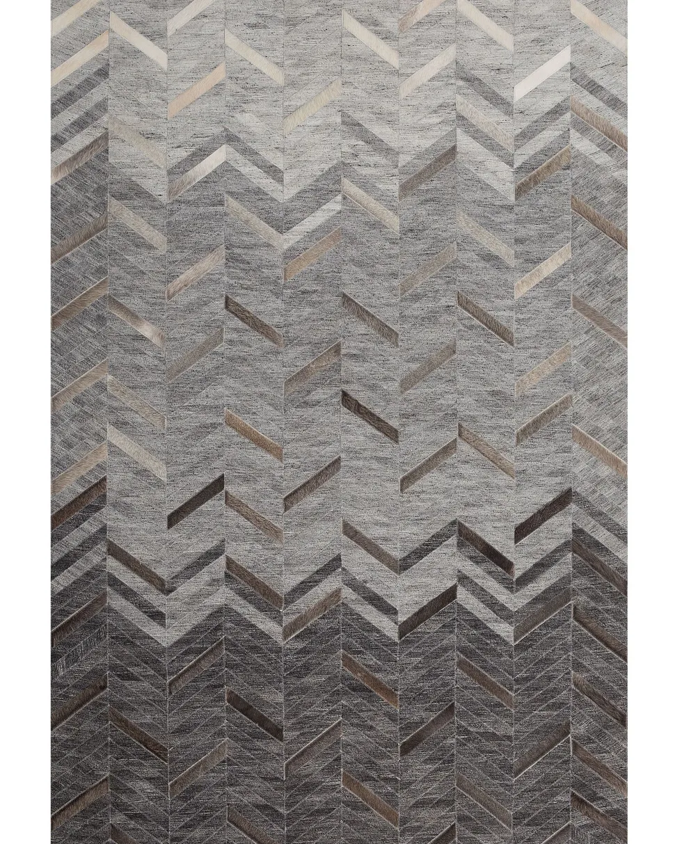 Tapete Em Pele Genuina Cinzenta 160 X 230 Cm Arkum