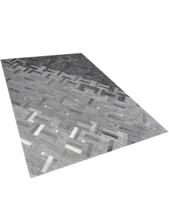 Tapete Em Pele Genuina Cinzenta 140 X 200 Cm Dara