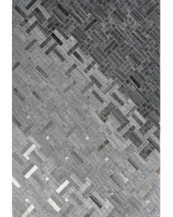 Tapete Em Pele Genuina Cinzenta 140 X 200 Cm Dara