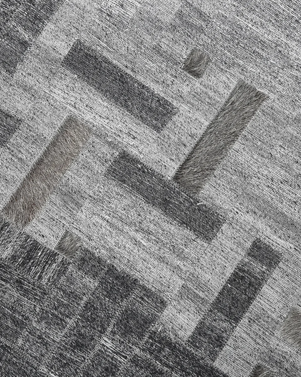 Tapete Em Pele Genuina Cinzenta 140 X 200 Cm Dara