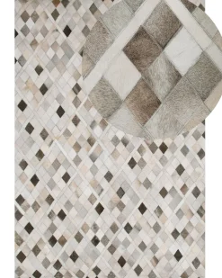 Tapete Em Pele Genuina Multicolor 160 X 230 Cm Hirka