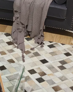 Tapete Em Pele Genuina Multicolor 160 X 230 Cm Hirka